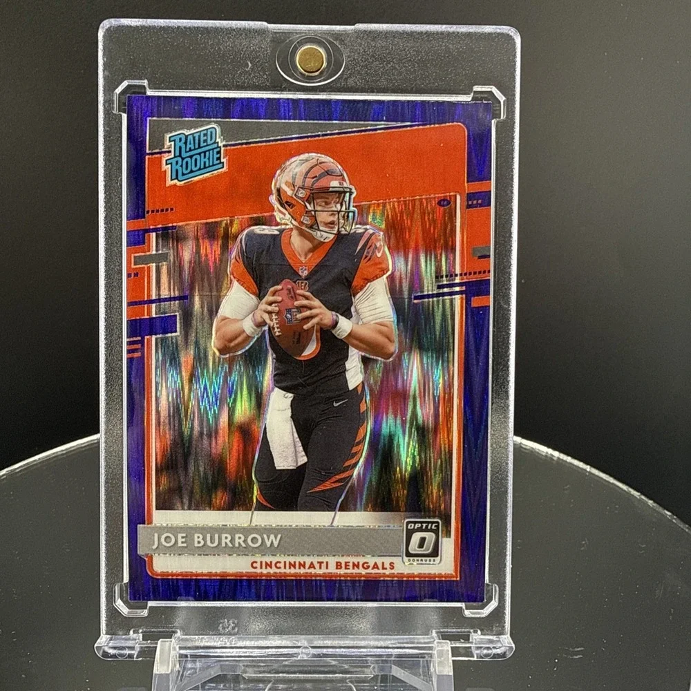2020 Joe Burrow Panini Donruss Optic PURPLE SHOCK Rated Rookie RC SP MINT #151